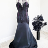 Lip Service black maxi dress purple trim