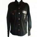 Steampunk breast pockets gothic shirt