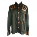 brown shoulder straps gothic shirt