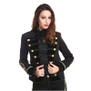 women's black military jacket
