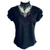 Gothic lace neckband Punk Rave blouse