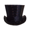 Black gold stripe high top hat