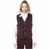 Burgundy brocade Pentagramme waistcoat