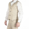 Cream brocade Pentagramme waistcoat