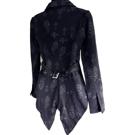 gothic cresses print women's jacket back