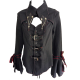 Batwing crosses and collar women's gothic jacket