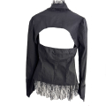 Gothic lace frill blouse with attached bolero (back)