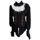 Steampunk attached neckband blouse